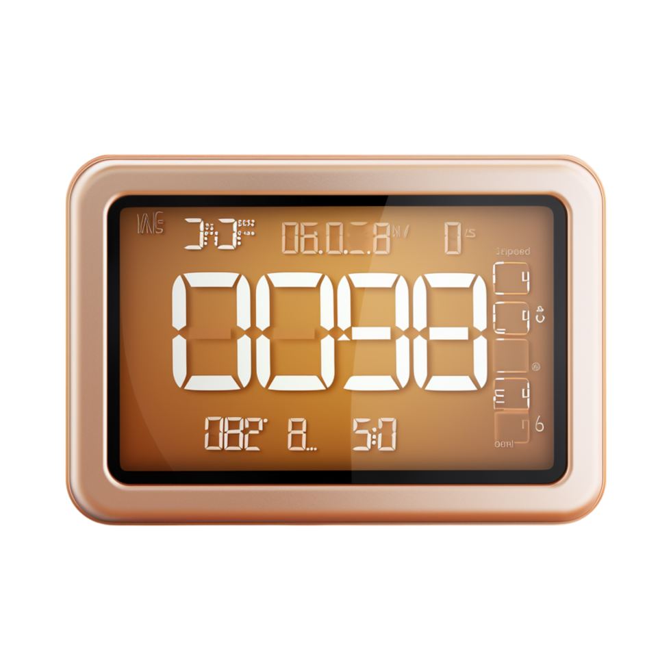 Modern digital clock displaying time a sleek stylish design png