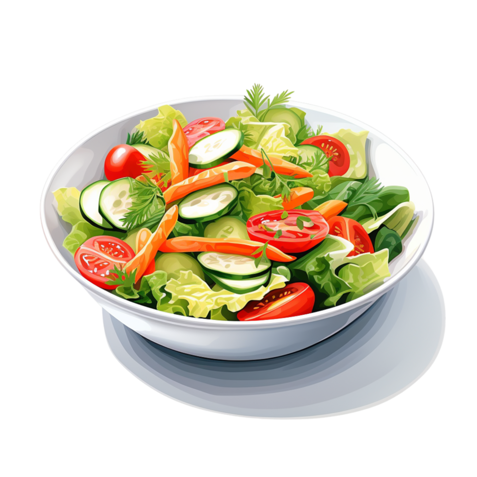 Fresh healthy salad crispy lettuce tomatoes cucumbers peppers png