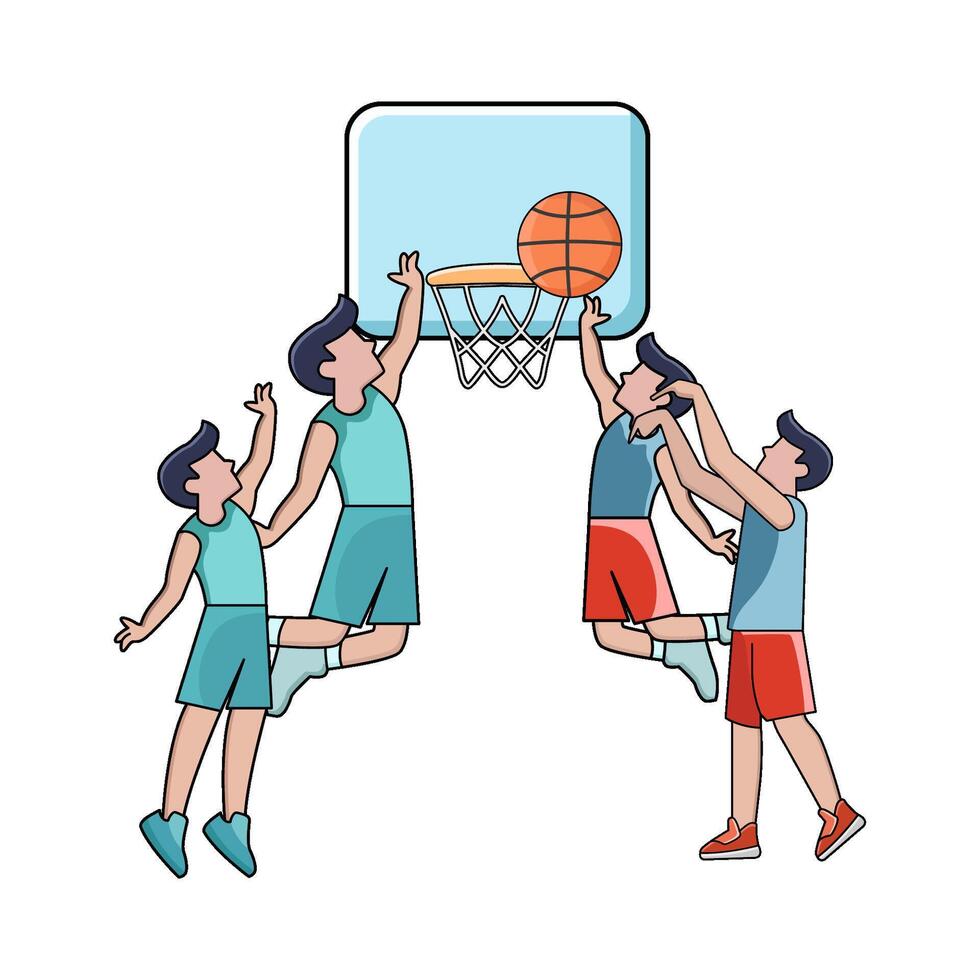 illustration of Offensive Rebound vector