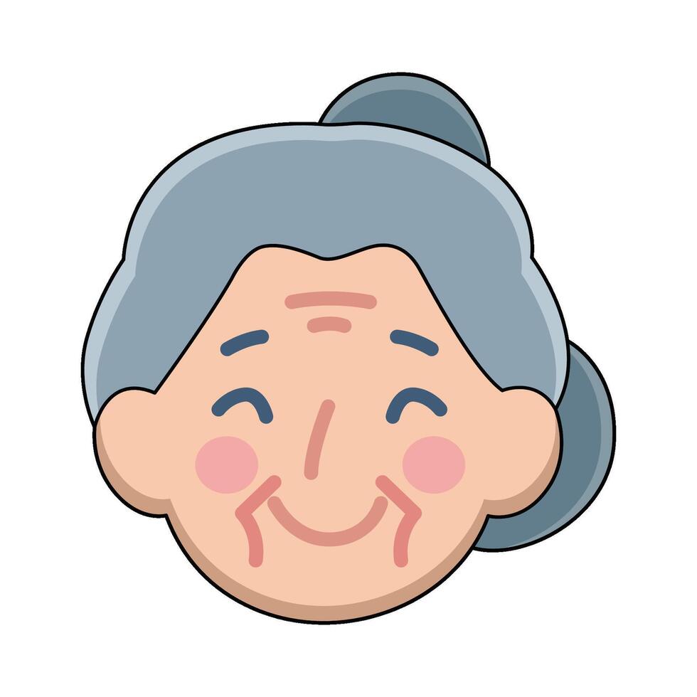 illustration of Elderly Women vector