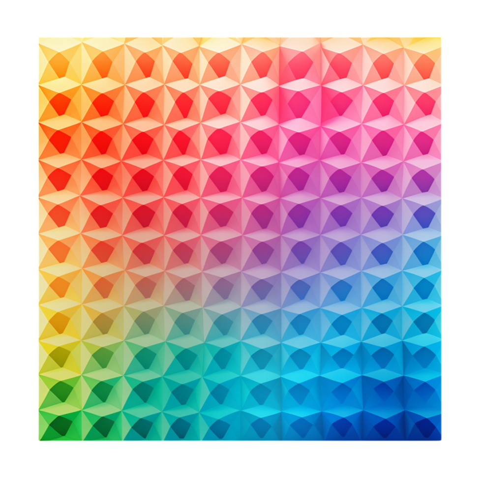 Vibrant geometric pattern blending warm and cool colors png