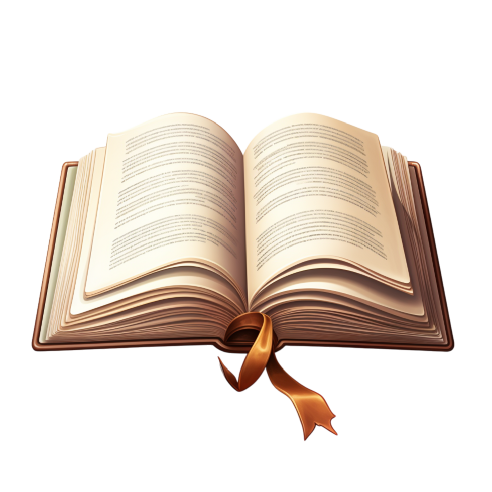 Open magical book releasing glowing blue mist and floating sparkles png