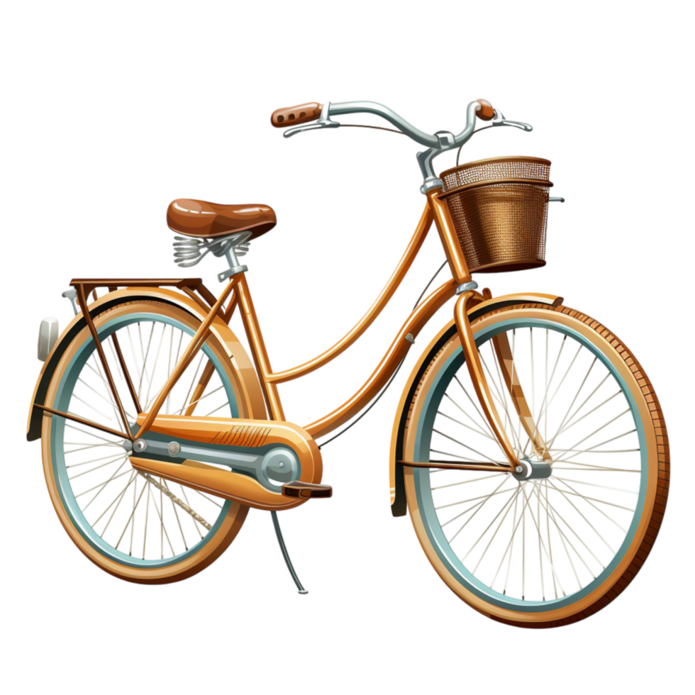 Classic vintage bicycle with a stylish frame and comfortable seat png