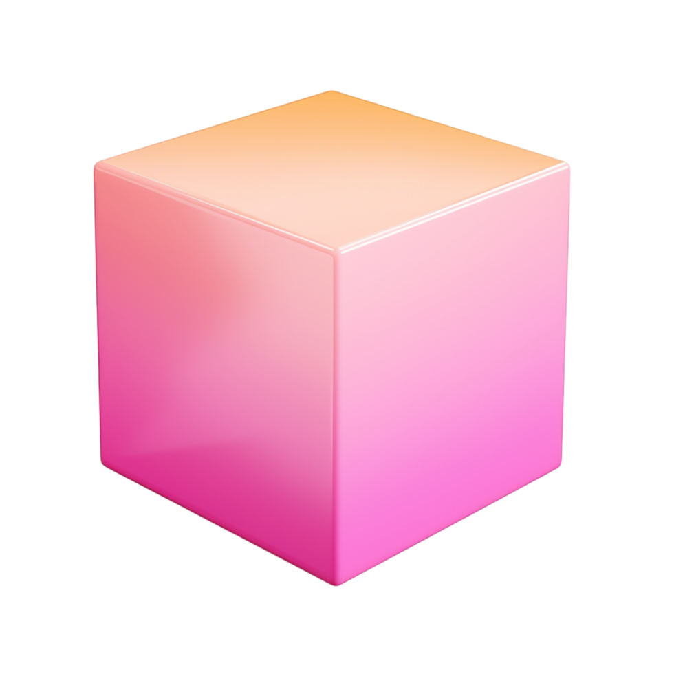 Shiny green cube with a glossy finish and futuristic appeal png