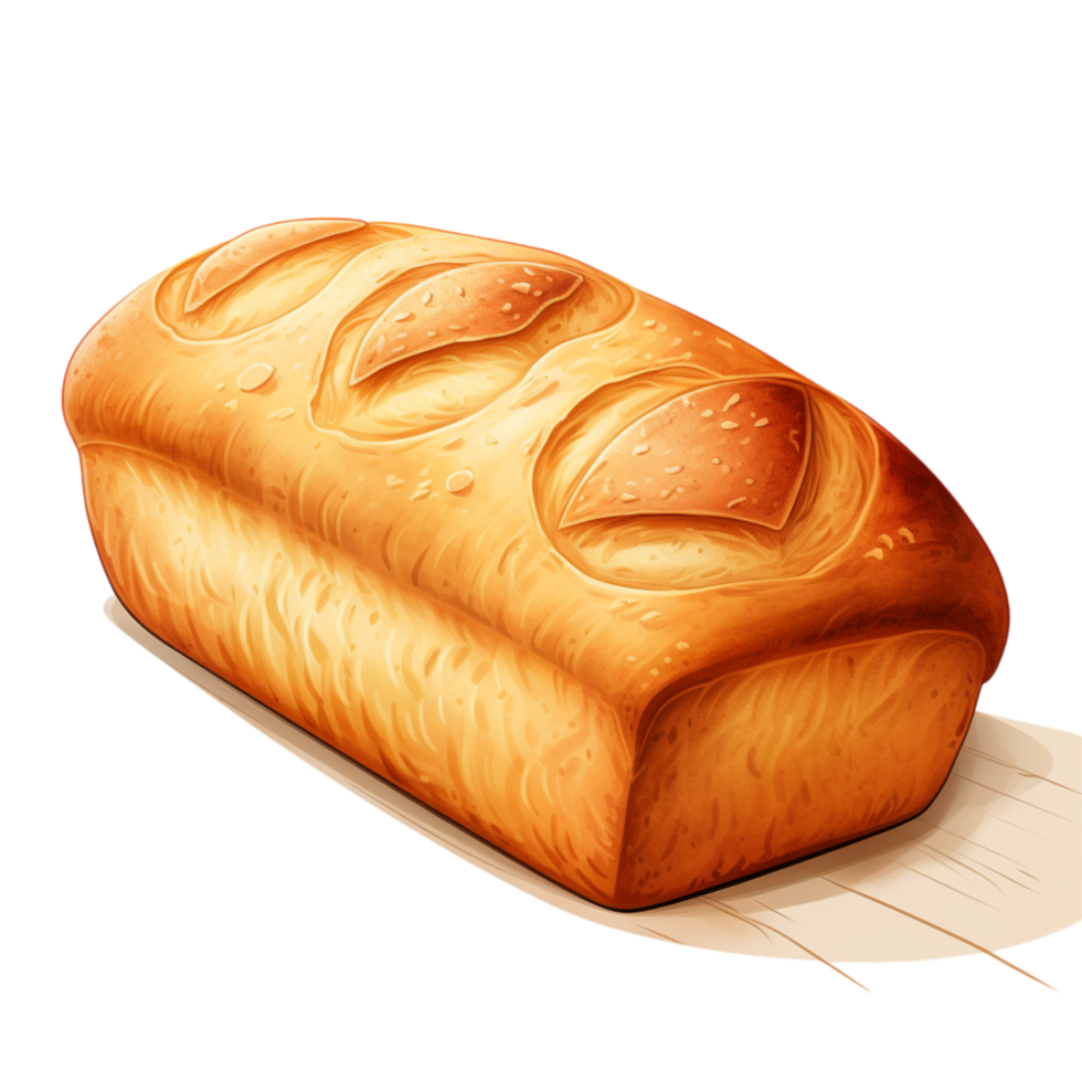 Freshly baked braided bread with a golden, crispy crust png