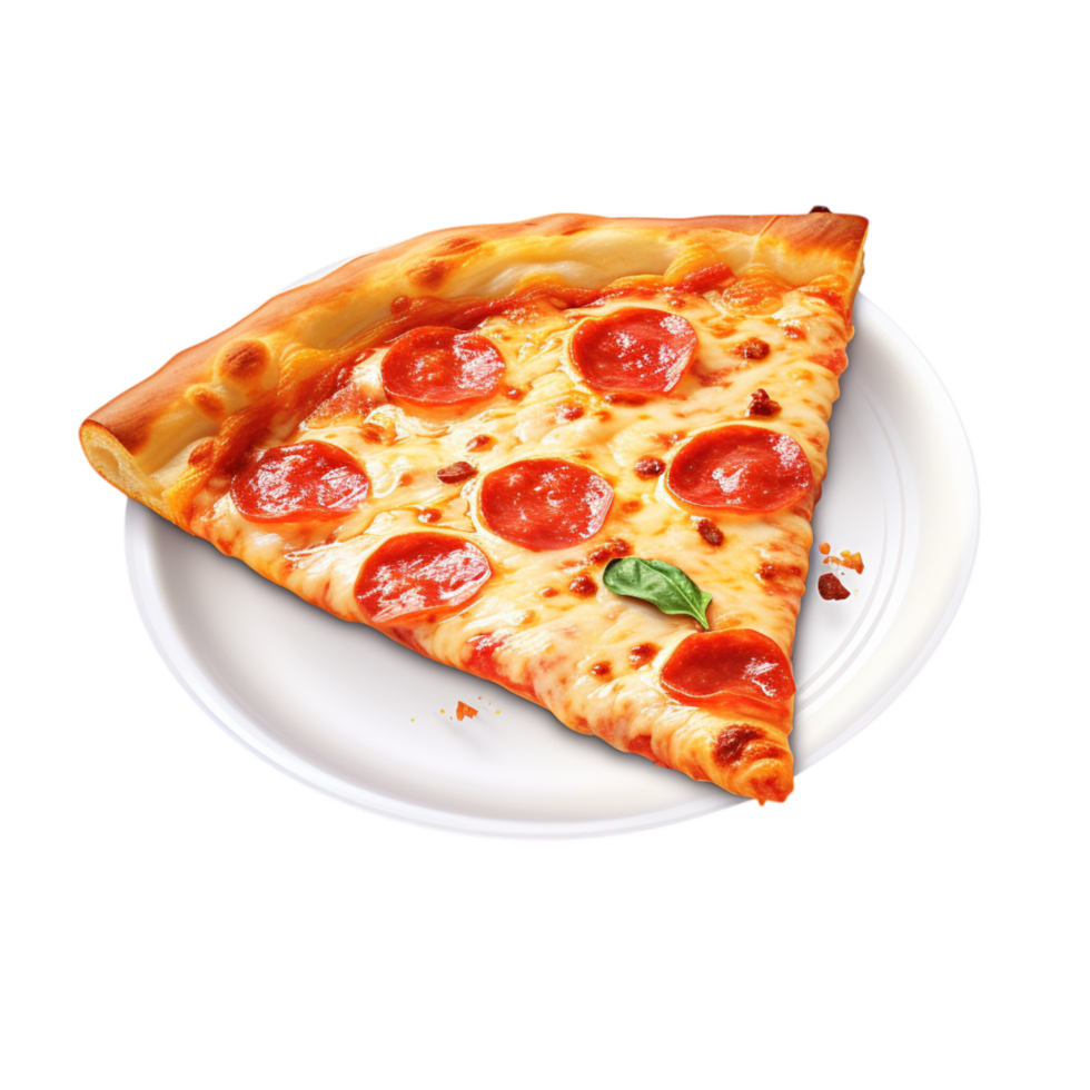 Delicious slice of cheesy pizza topped with tomatoes and fresh basil png