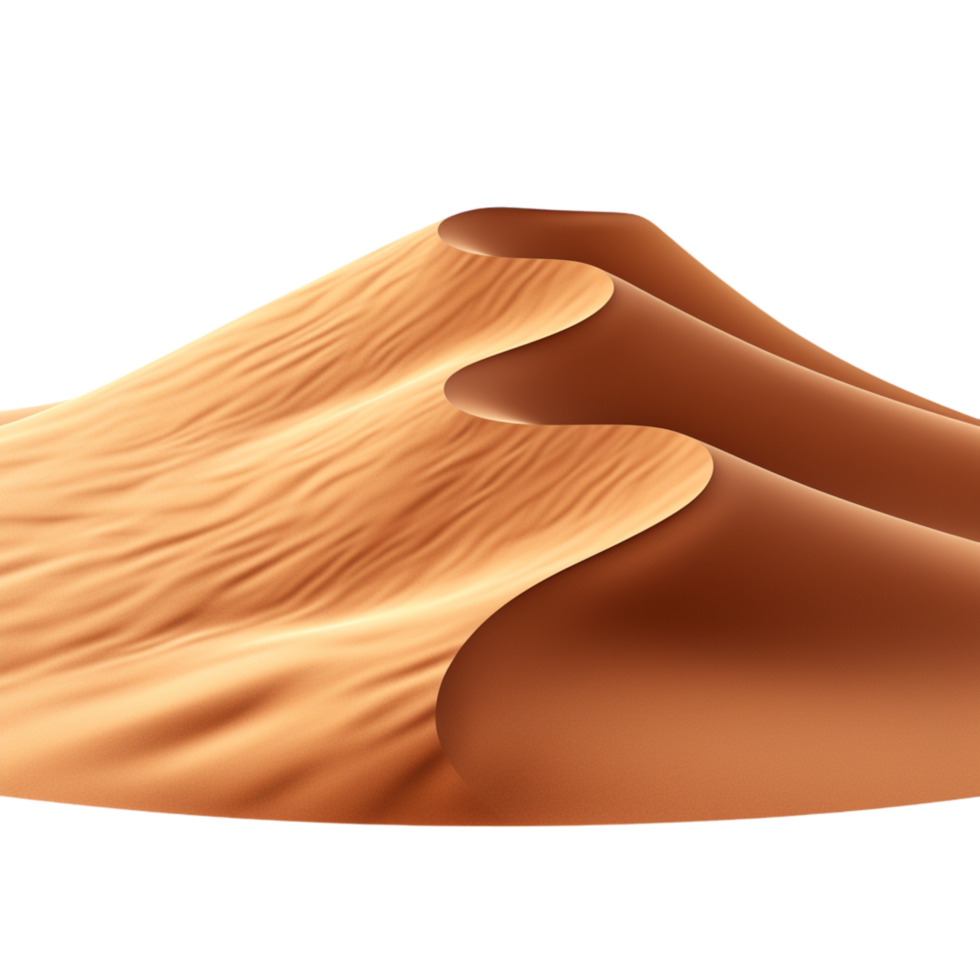 Rolling sand dunes showcasing smooth, golden waves png
