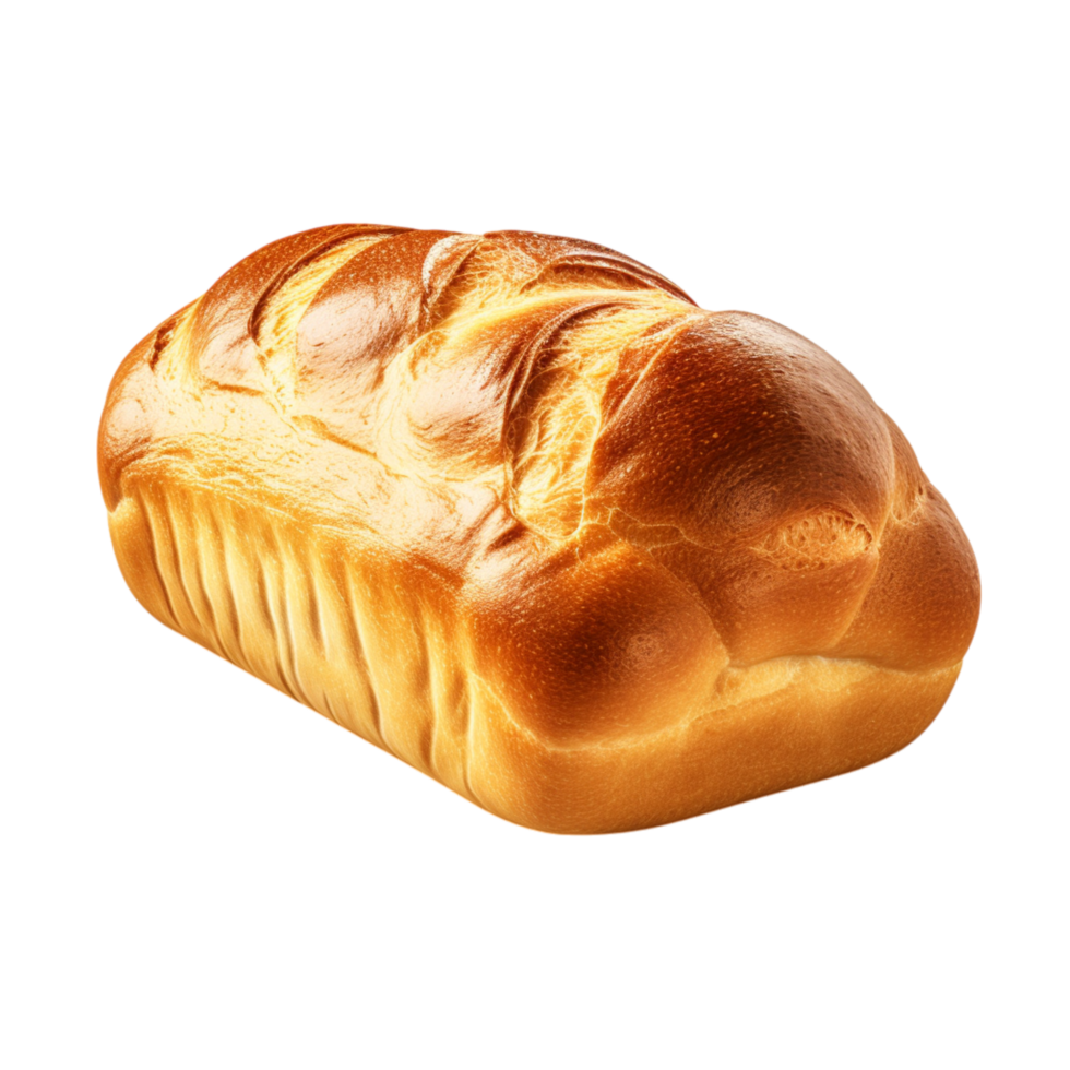 Freshly baked loaf of bread with a golden crust png