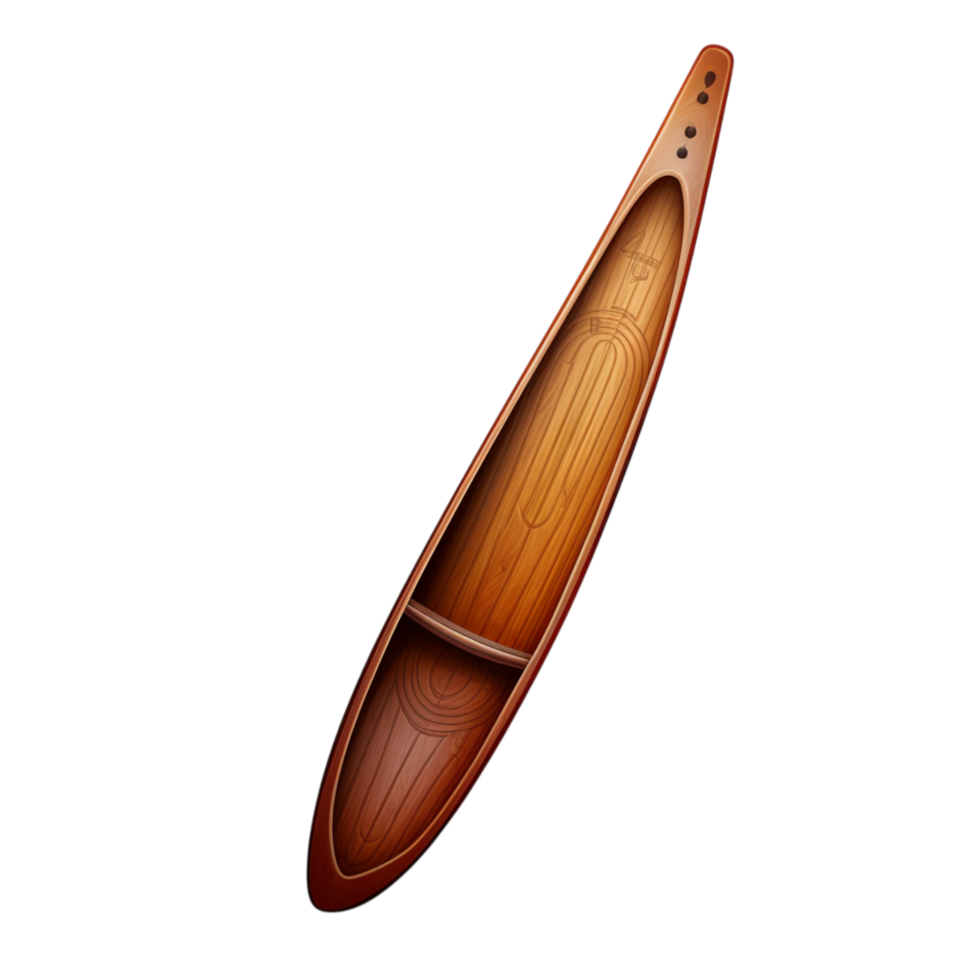 Elegant wooden spoon with a smooth curved handle and rounded bowl png