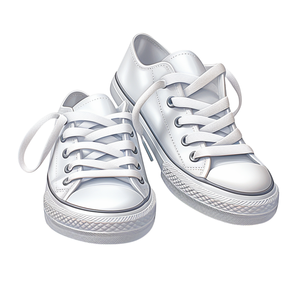 Simple white sneakers with a modern and casual look png