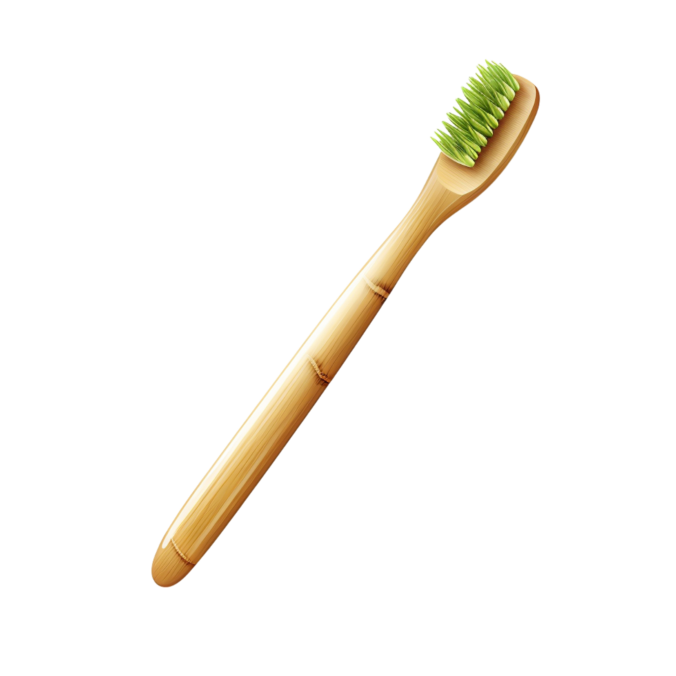A toothbrush with a green bristles on a black background png