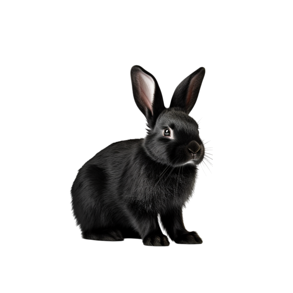 Small brown hare with big ears and a soft furry coat on a white surface png