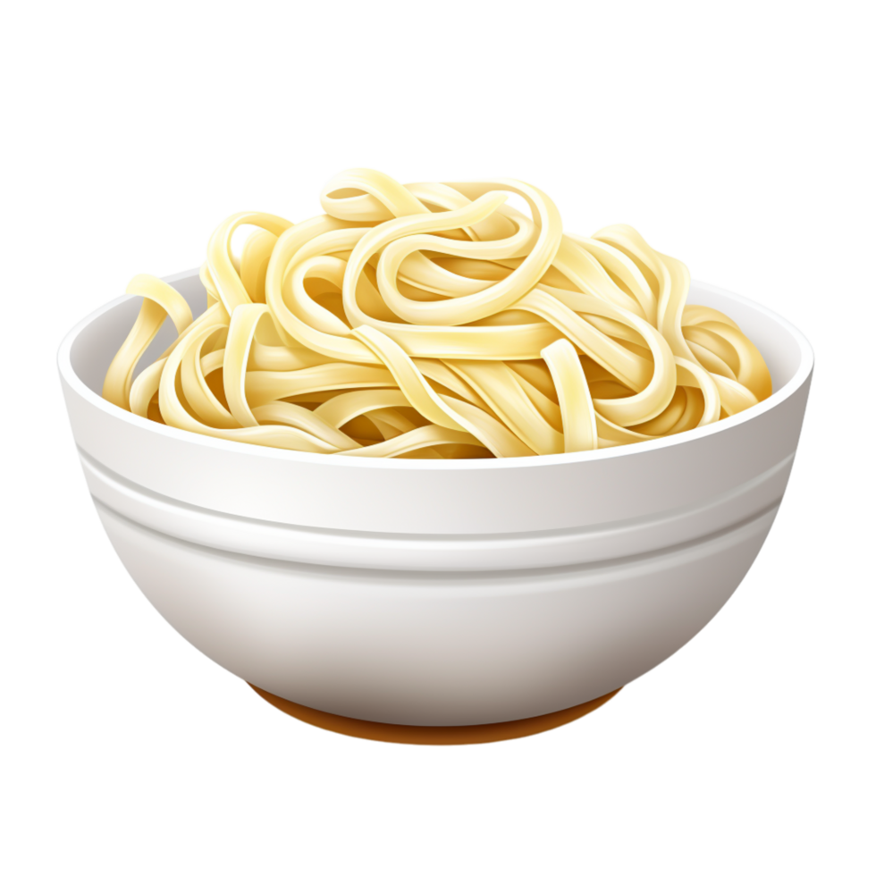 A bowl of spaghetti is shown on a black background png