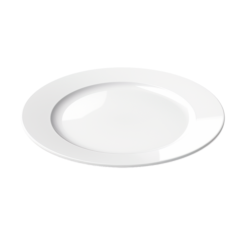 Decorative plate designed with a realistic image of a white cat png