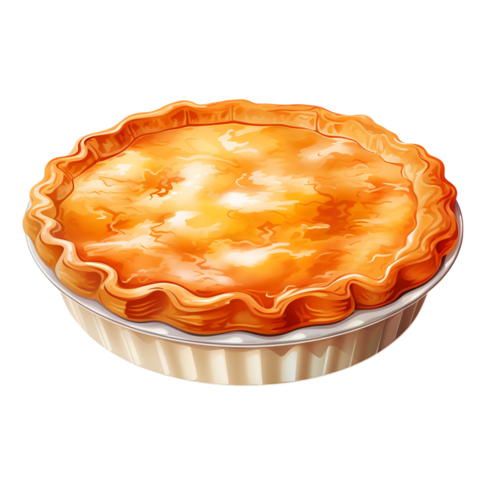 Freshly baked pie featuring a flaky, golden brown crust png