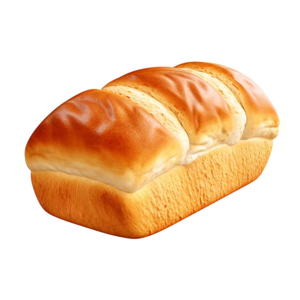 Freshly baked loaf of bread with a crisp golden crust png