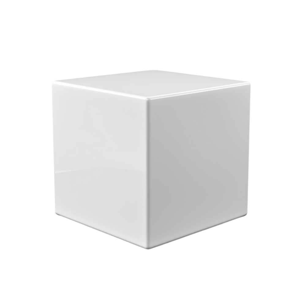Shiny green cube with a glossy surface and futuristic design png
