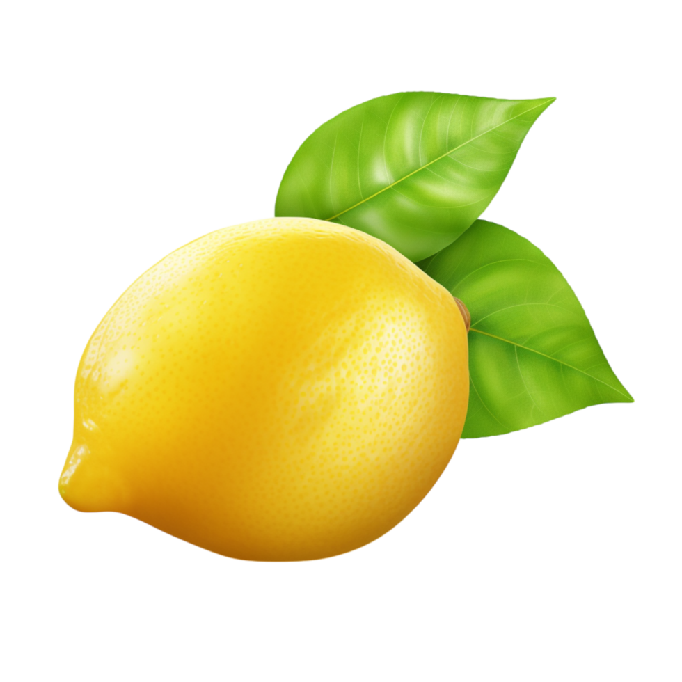 Fresh yellow lemon featuring a vibrant peel and juicy sliced half png