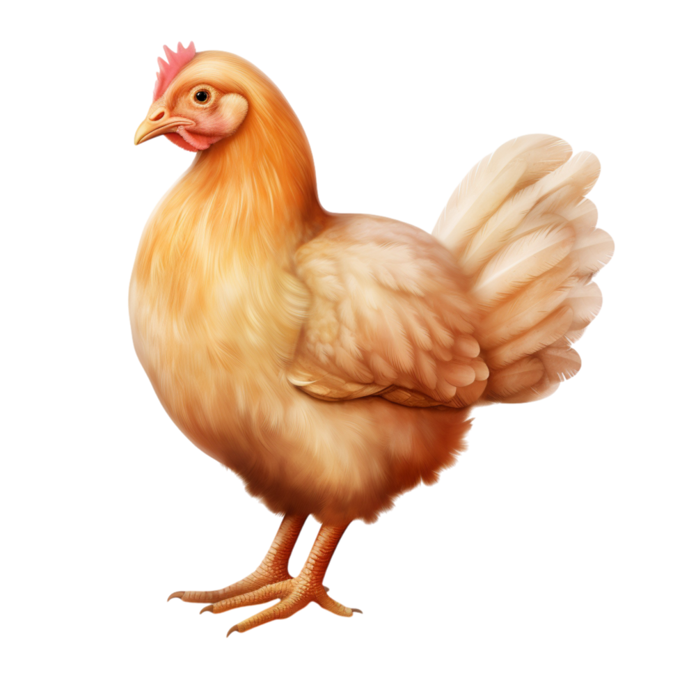 Fluffy baby chick standing with curious eyes and tiny feet png