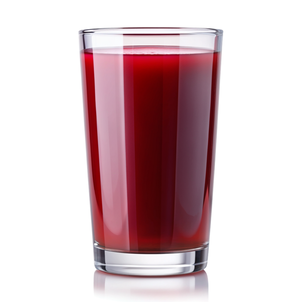 A Glass of Refreshing Red Berry Juice on a Black Background png