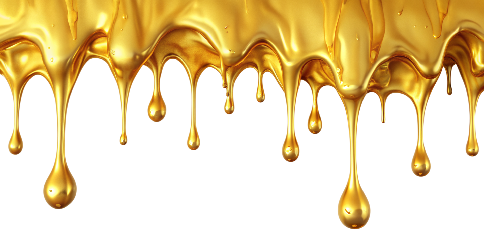 Dripping Golden Liquid Abstract Background Image with Shiny Metallic Texture png