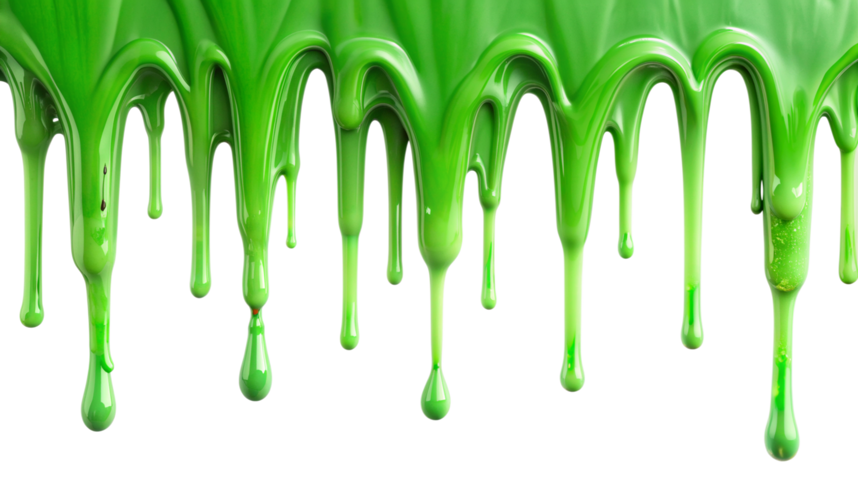 Bright Green Slime Dripping Downwards png