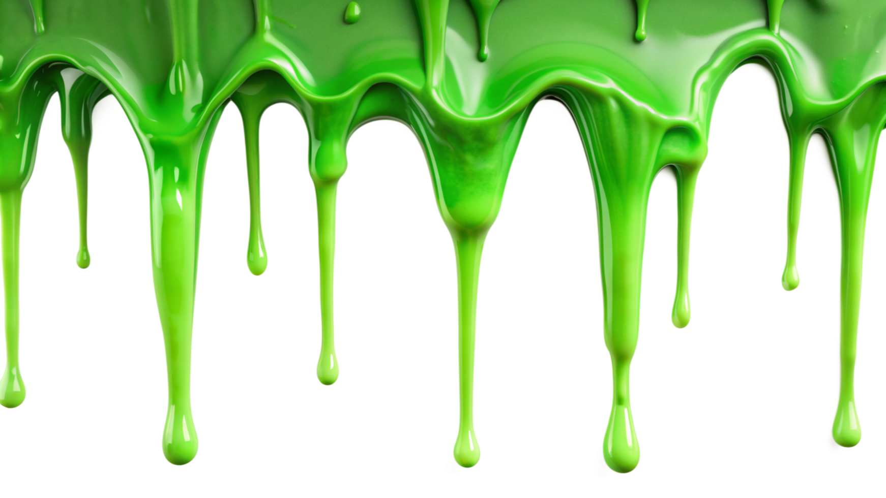 Green Slime Dripping on Black Background png