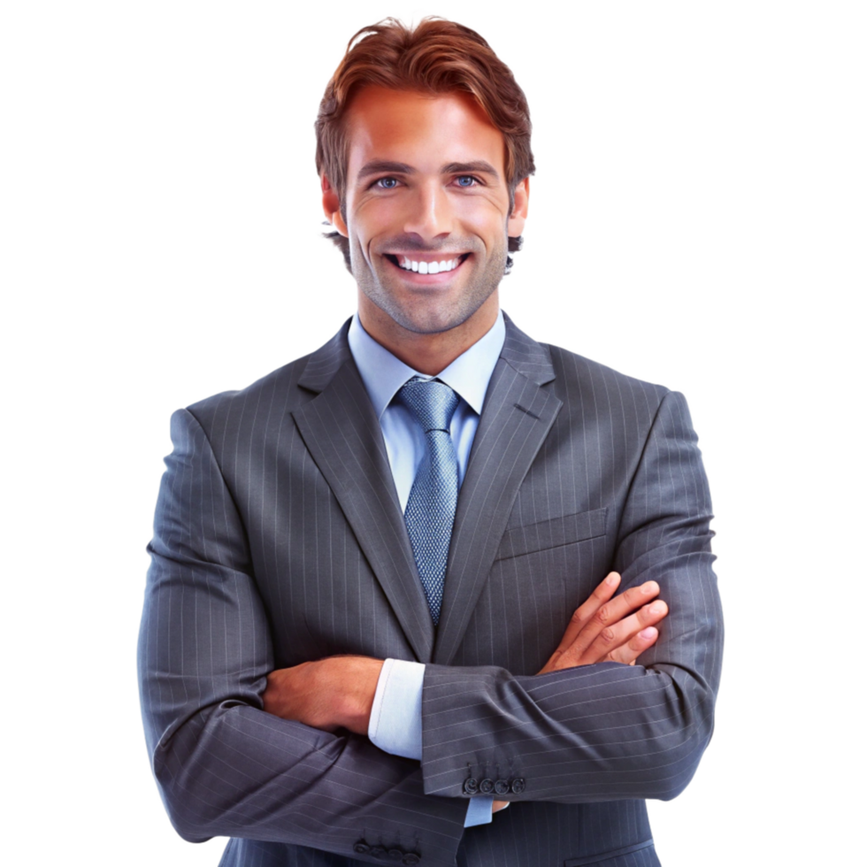 Portrait of a Confident and Successful Businessman with Arms Crossed png