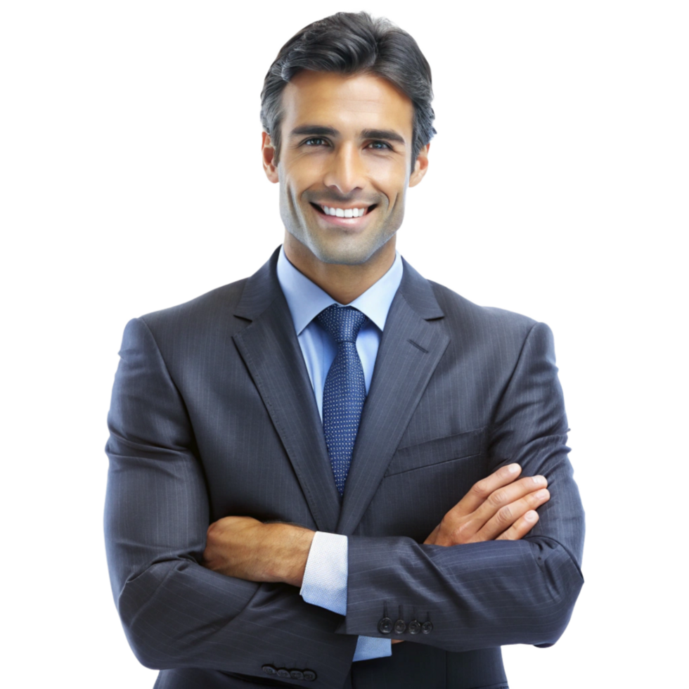 Confident and Successful Businessman in Stylish Suit png