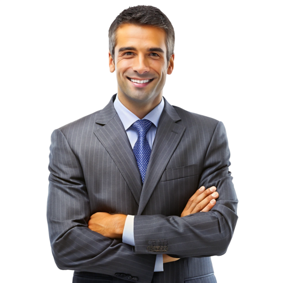 Portrait of a Confident and Successful Businessman in a Suit png