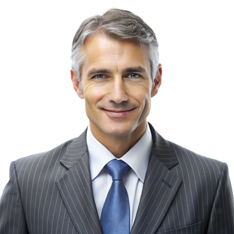Portrait of a businessman in suit png