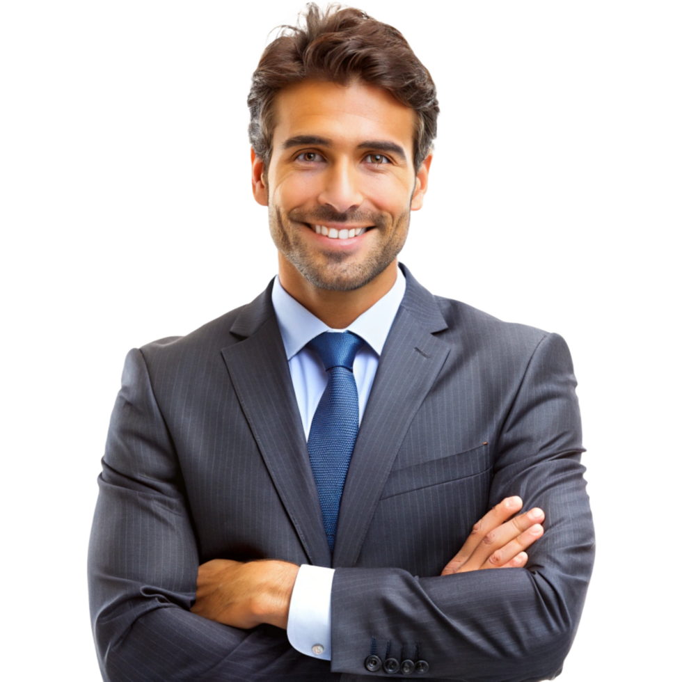 Portrait of Confident and Successful Businessman in a Suit png