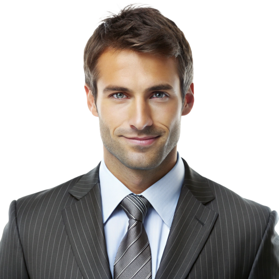 Portrait of a Confident and Successful Businessman in a black Suit png