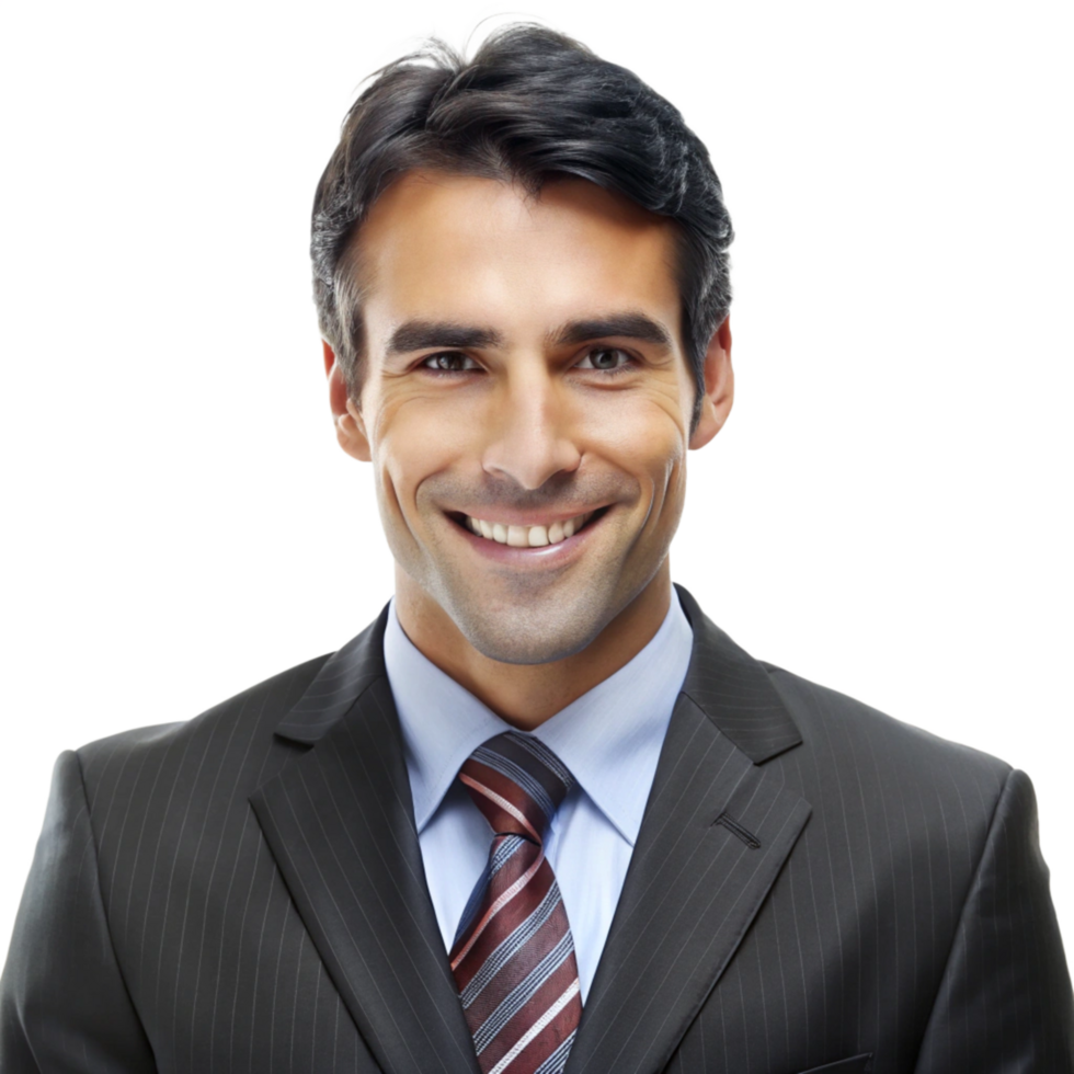 Portrait of a Smiling Successful Businessman in a Stylish Suit png