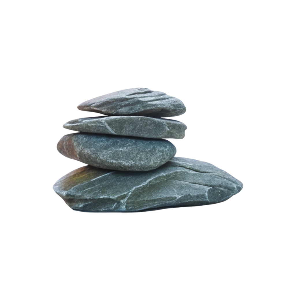 Stack of three gray stones on black background, nature rock balance, zen stones, spa stones, meditation, gray pebbles, smooth surface texture png