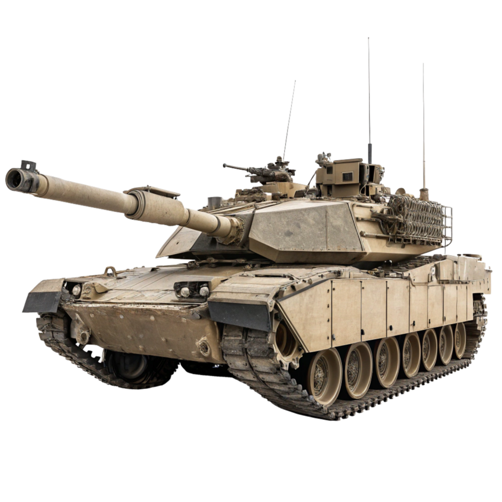 A Detailed View of an M1A2 Abrams Main Battle Tank png