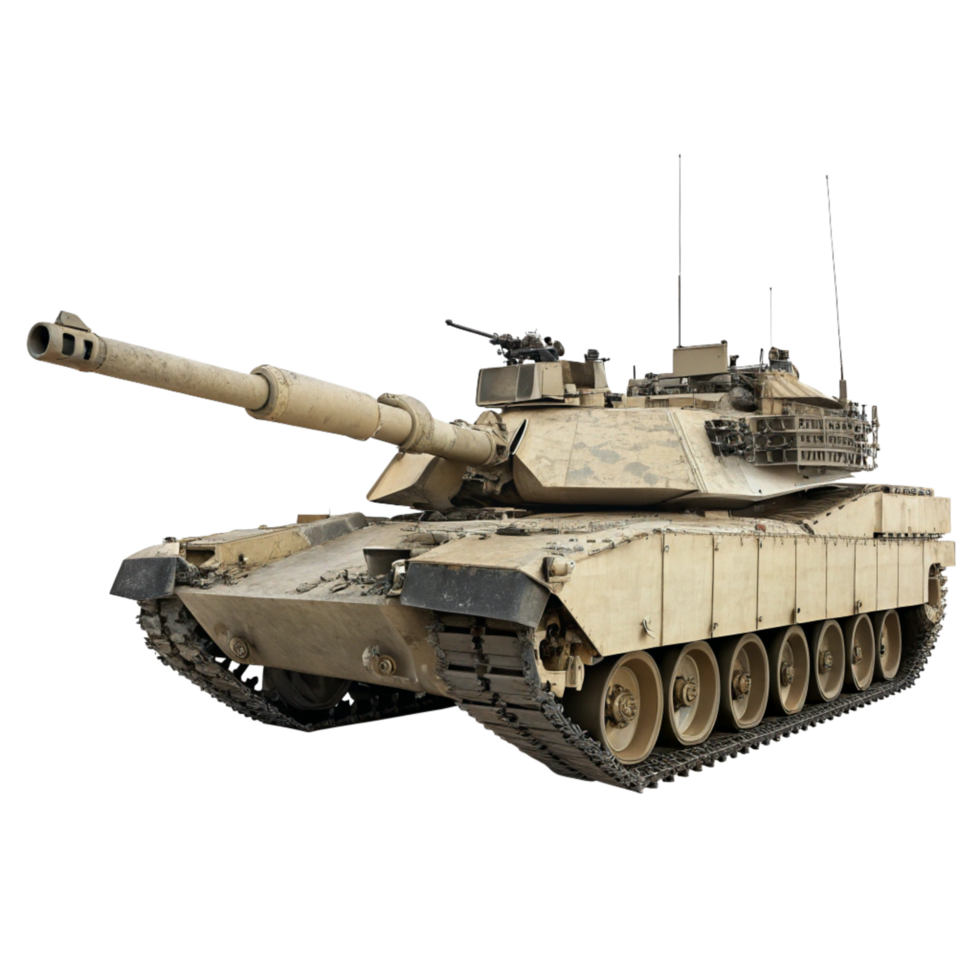 An Abrams Main Battle Tank in Desert Camouflage png