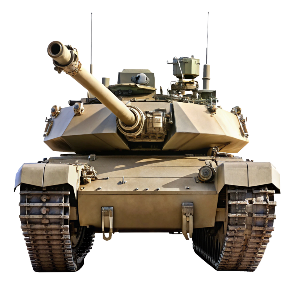 Closeup View of a Modern Main Battle Tank Front png