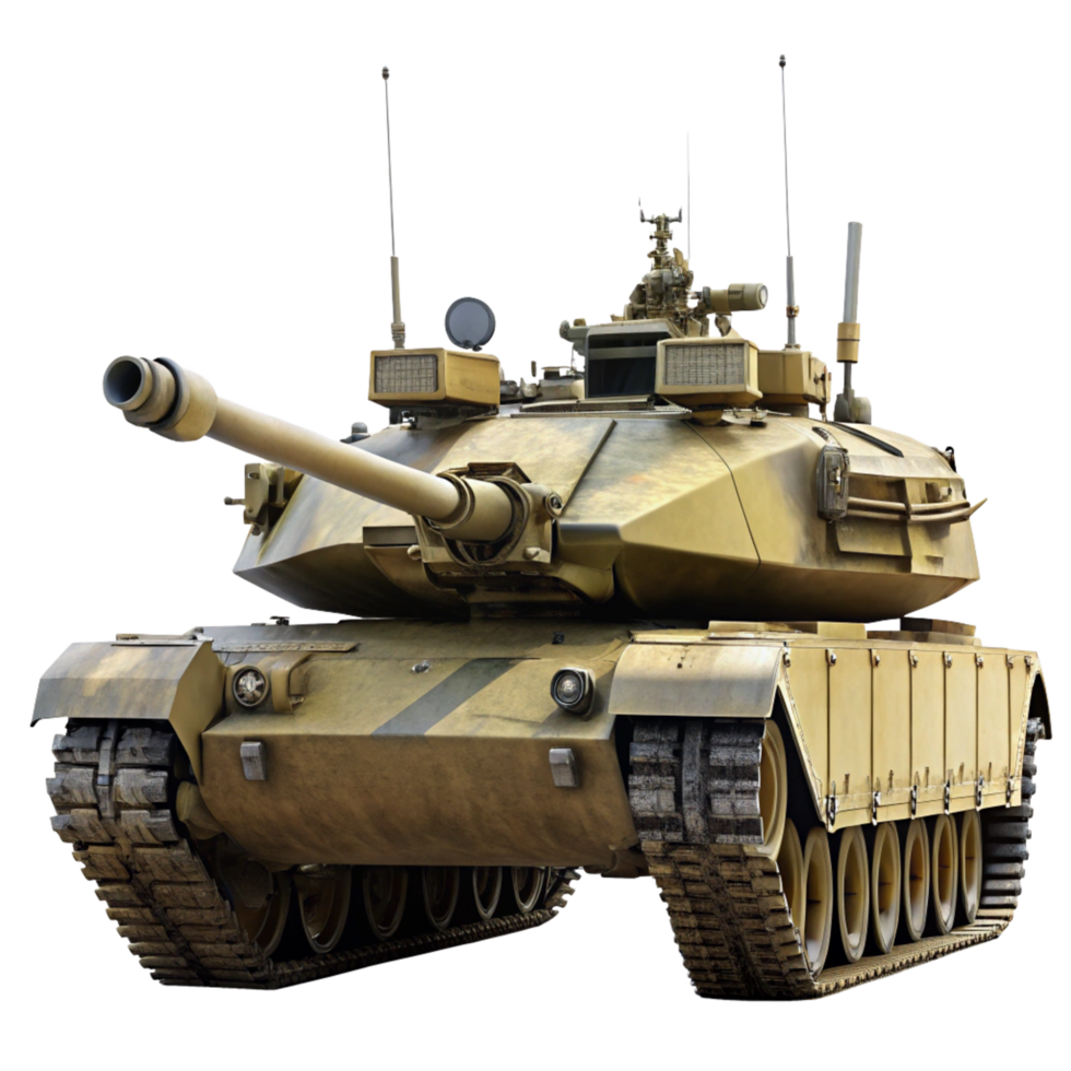 A powerful military main battle tank with advanced technology features png