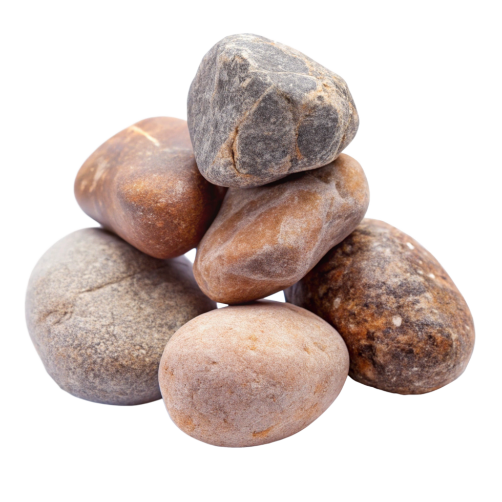 Smooth River Rocks in a Pyramid Shape png