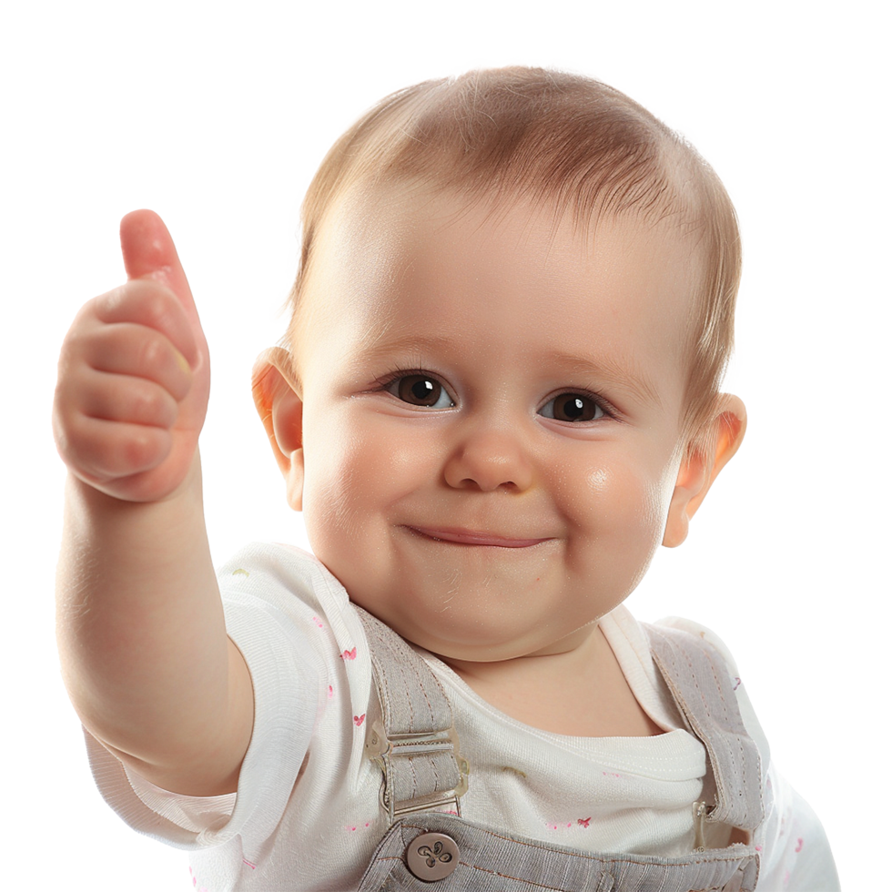 Baby Giving Thumbs Up Happy Infant Child Showing Positive Gesture png