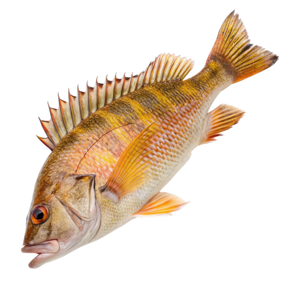 A Stunning Closeup of a vibrant tropical fish with intricate details png