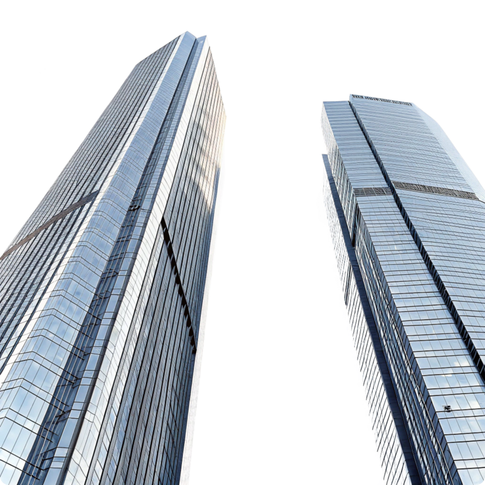 Majestic Modern Skyscrapers Reaching for the Sky A Stunning Architectural View png
