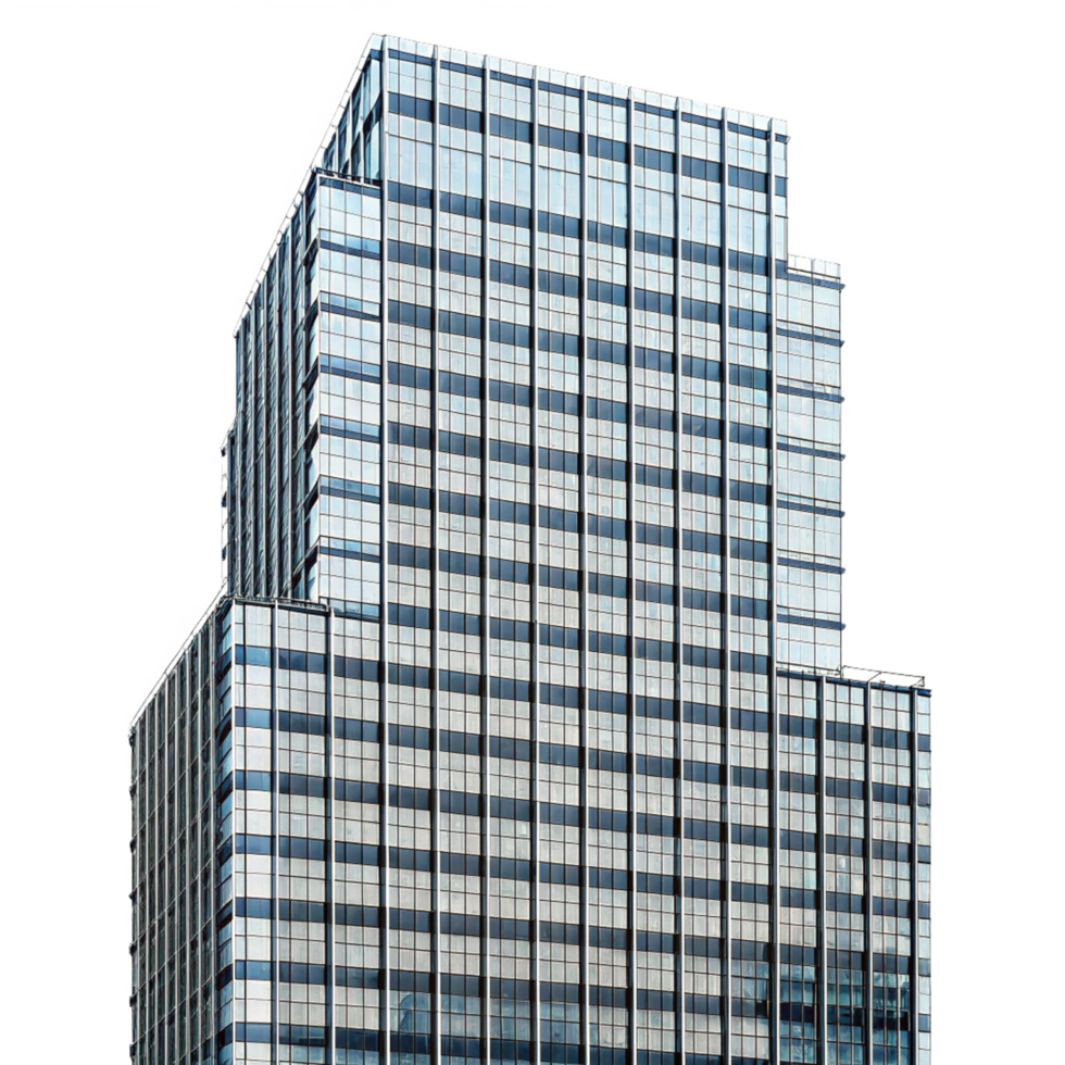 Modern Glass Skyscraper Building Exterior Architecture Design in Cityscape png