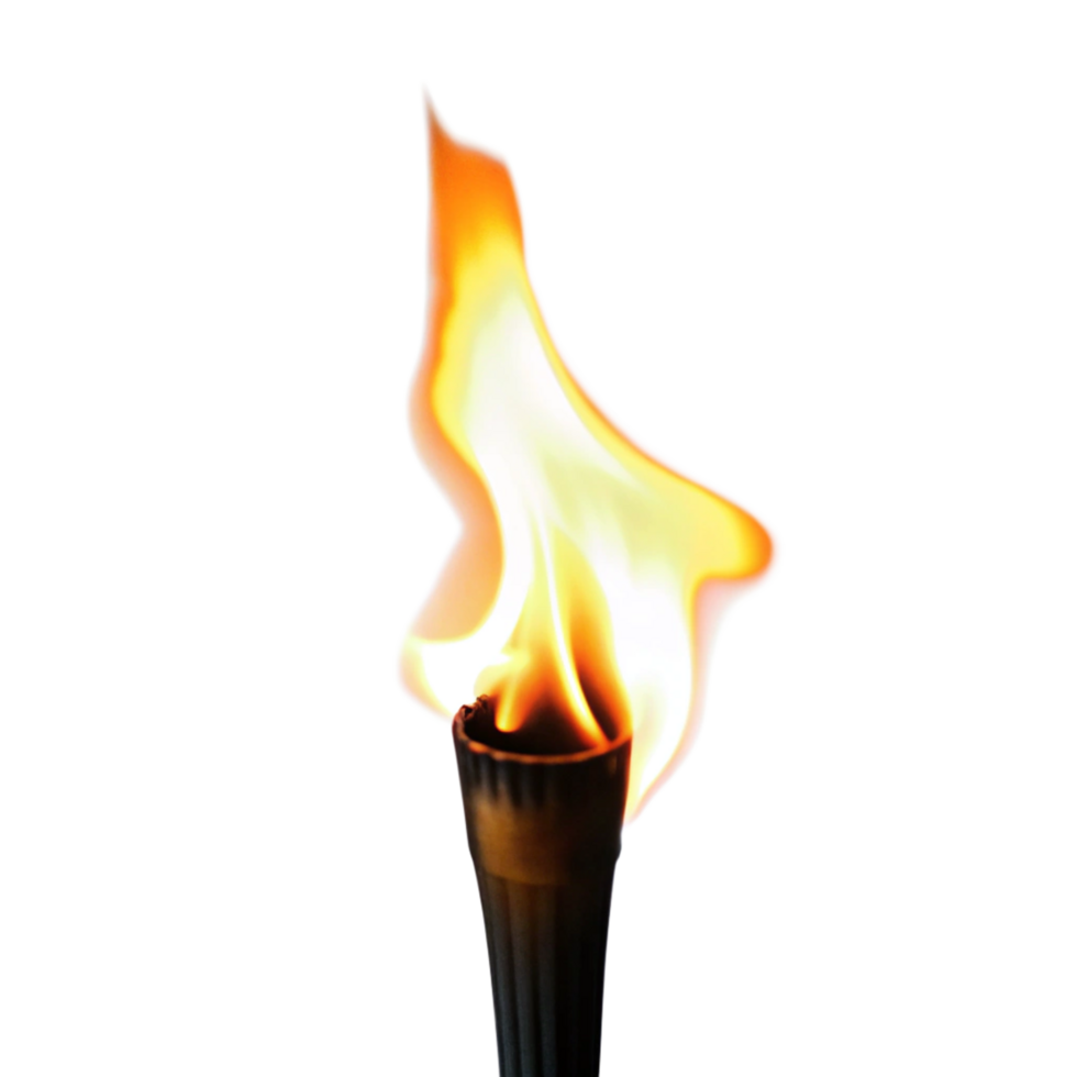A vibrant flame illuminating a dark background from a torch png