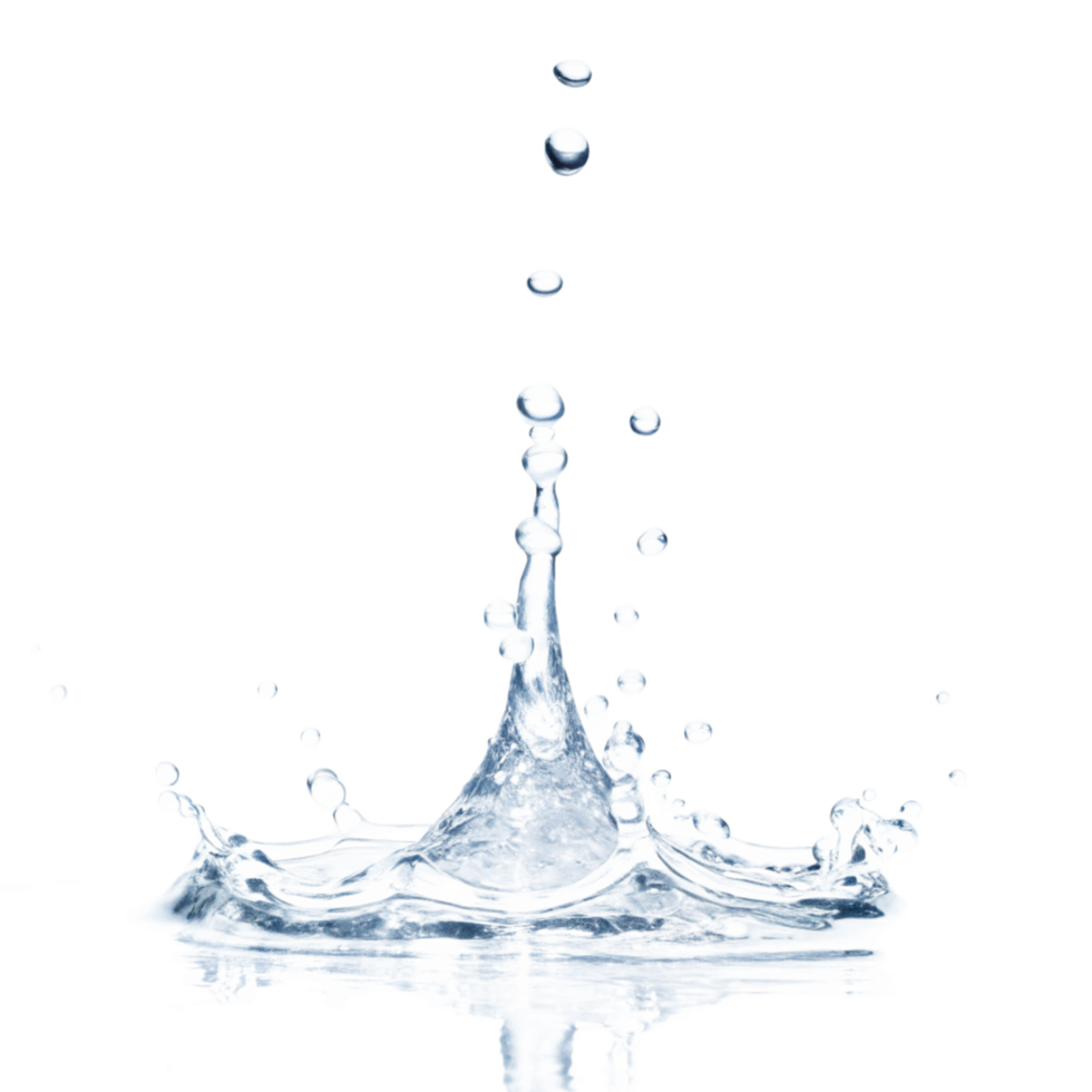 Stunning Closeup of a Water Droplet Splashing and Creating a Beautiful Crown Shape with Many Tiny Bubbles png