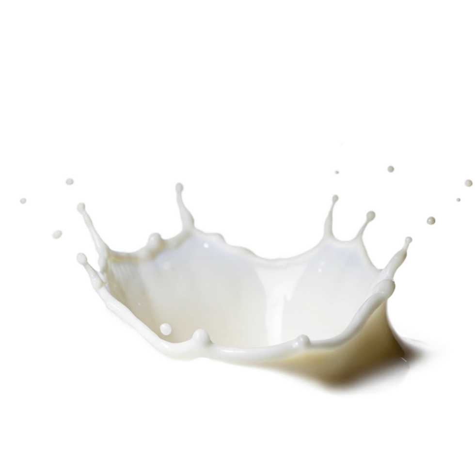 Stunning Closeup of Milk Splash Isolated on Black Background Showing Dynamic Texture and Creamy White Color png