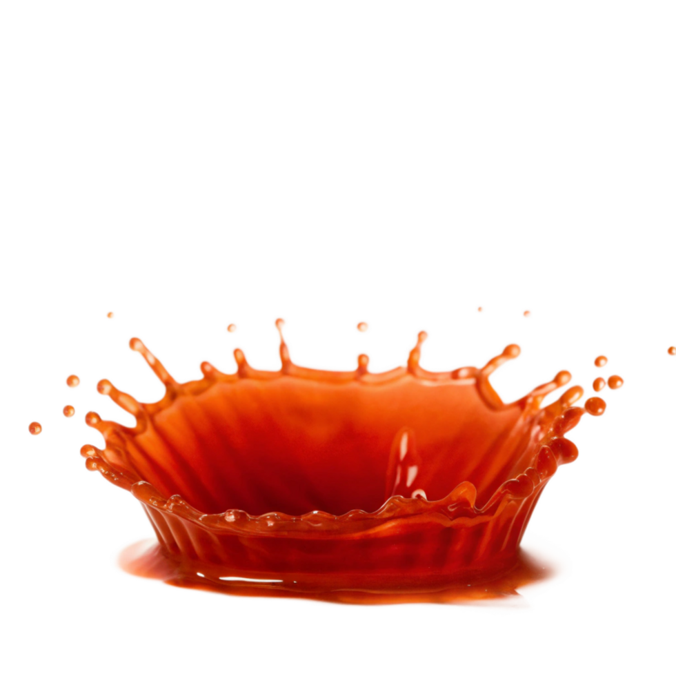 uma deslumbrante imagem do uma vermelho líquido espirrando com dinâmico coroa forma e bem detalhes png
