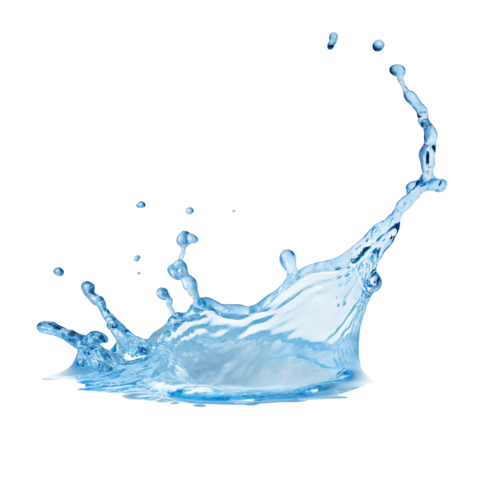 Stunning Closeup of a Water Splash Isolated on Black Background Dynamic Liquid Movement Crystal Clear Aqua Texture png