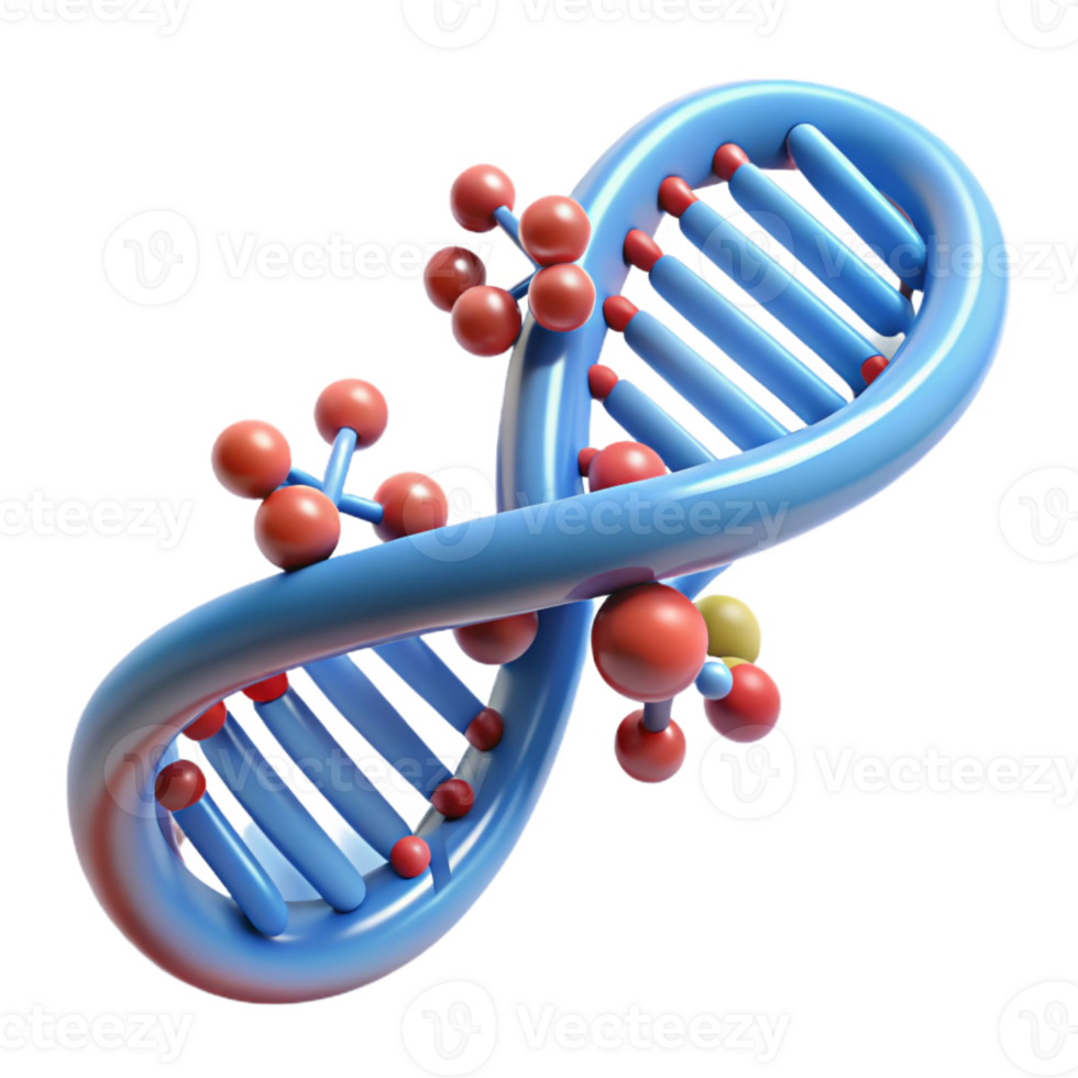 vibrant classic A Dna Strand with Integrated Nanotechnolog original png